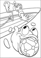 coloriage la planete au tresor morph vole la balle